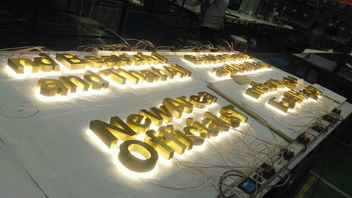 SS Backlit Channel Letter Signs Board 3200K 30mm For Advertising